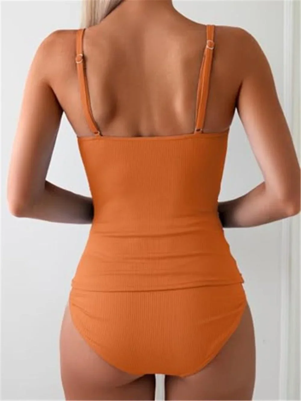 Womens Tankini Swimsuit Tummy Control Square Neck High Waisted Two Piece Swim